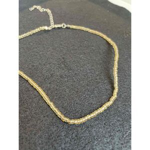 Gold Beaded Necklace Choker Unisex Adjustable Beaded Style